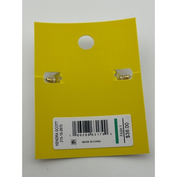 Kendra Scott Serena Gold Tone‎ Huggie Earrings Pink Glitter Resin - Picture 6 of 8